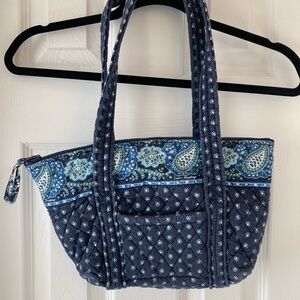 Vera Bradley Seaport Navy Blue Paisley Miller Tote Bag Medium
